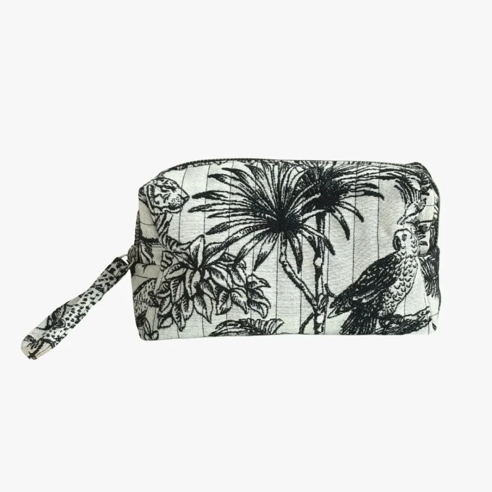 KHUS Tropics In Black And White Pouch