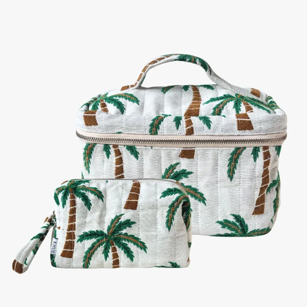 KHUS Palm Holiday Vanity & Pouch Set
